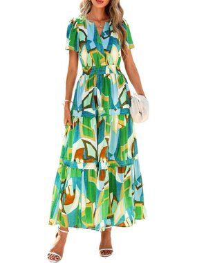 Boho Floral Maxi Dress for Women | Summer Style, Lightweight, Comfortable Fit